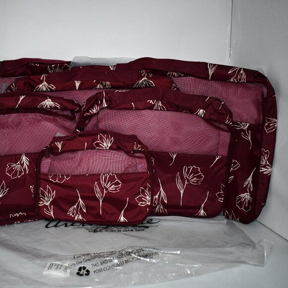 Thirty One  Packing Cube Deluxe Set  in  Sketched Floral  Set of 5   NWT - Picture 9 of 11